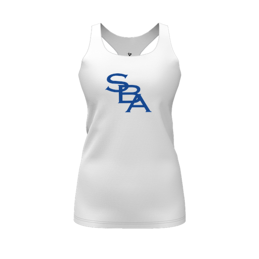 [FT0TRBWH-FYS-LOGO2] Decker Racerback Tank Top (Female Youth S, White, Logo 2)