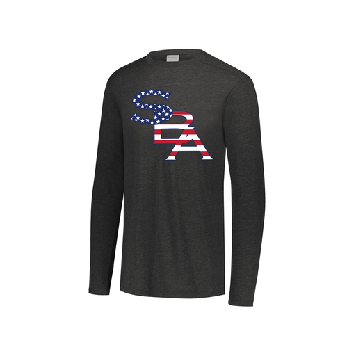 [FTLCUBBK-YS-LOGO1] Decker Youth Tri-Blend T-Shirt - Long Sleeve (Youth S, Black, Logo 1)